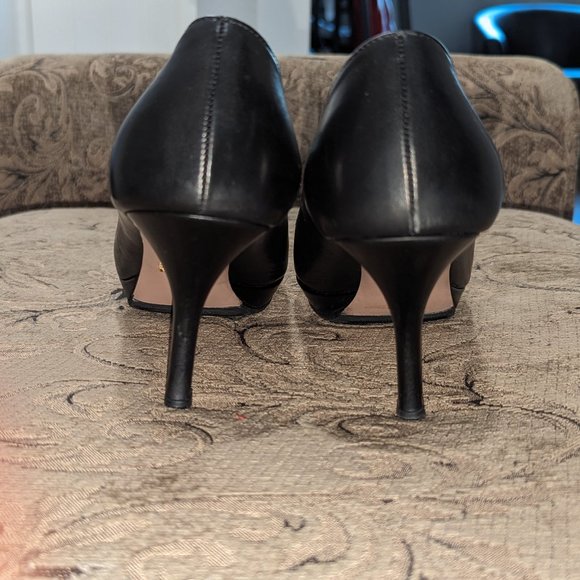 Like NEW PRADA 3.5" Open Toe Heels - Picture 6 of 7
